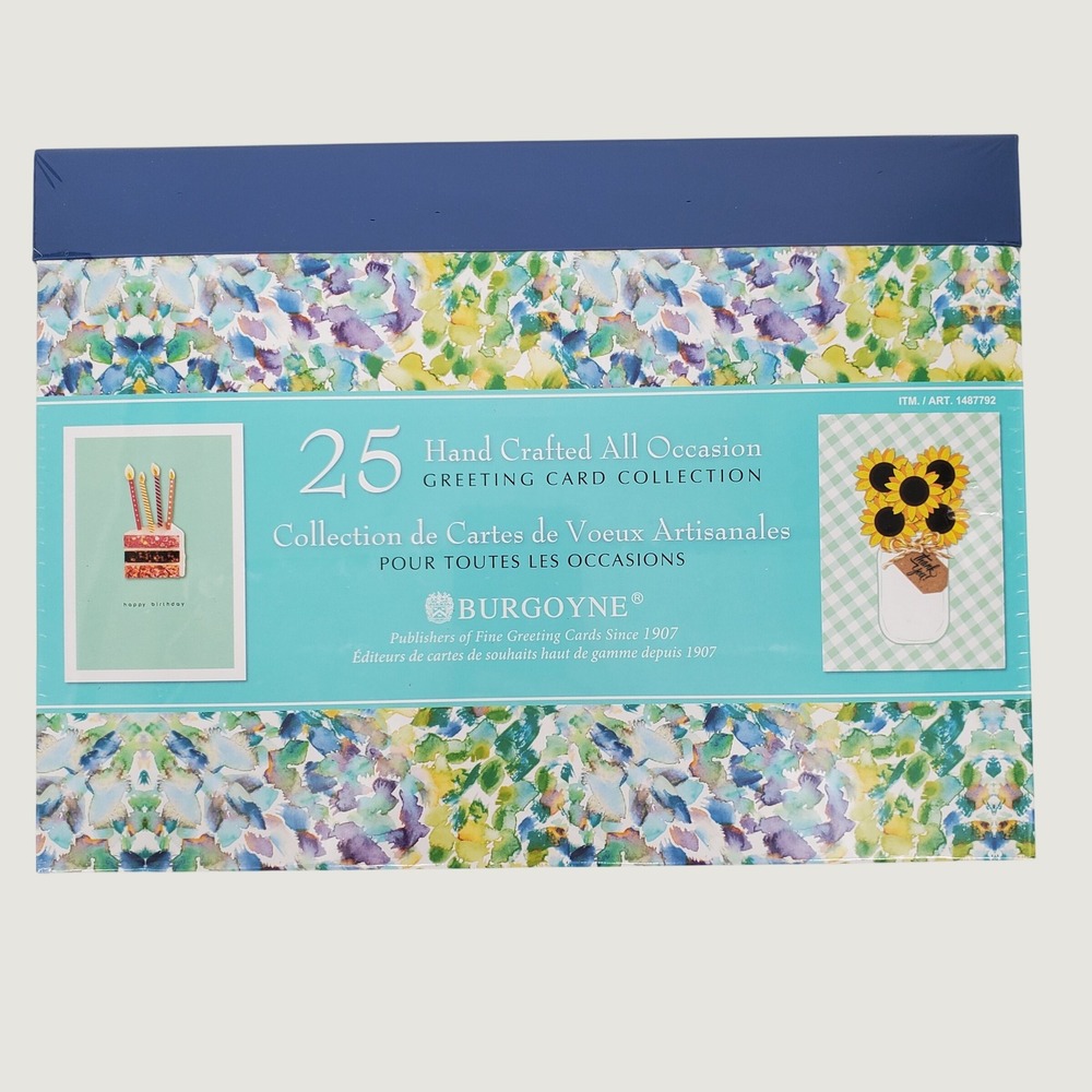 Burgoyne 25 Hand Crafted All Occasion Greeting Card Collection Set 1487792 New